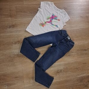 SO Jeans Juniors Girl's Size 7 Blue Denim Skinny Low Rise Pants